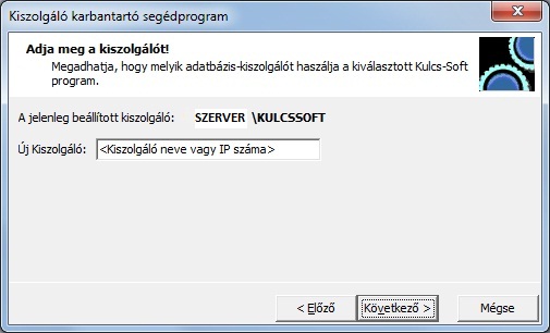 Kiszolgáló karbantartó segédprogram - SQL8