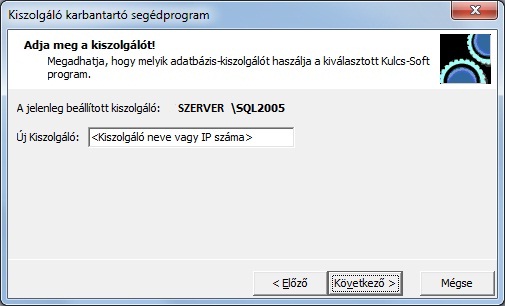 Kiszolgáló karbantartó segédprogram - SQL2005